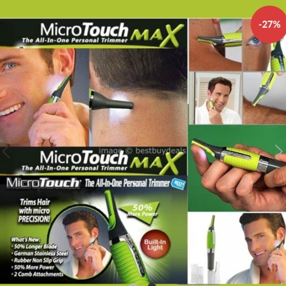 As Seen On TV MicroTouch Max Personal Trimmer - Green and Black